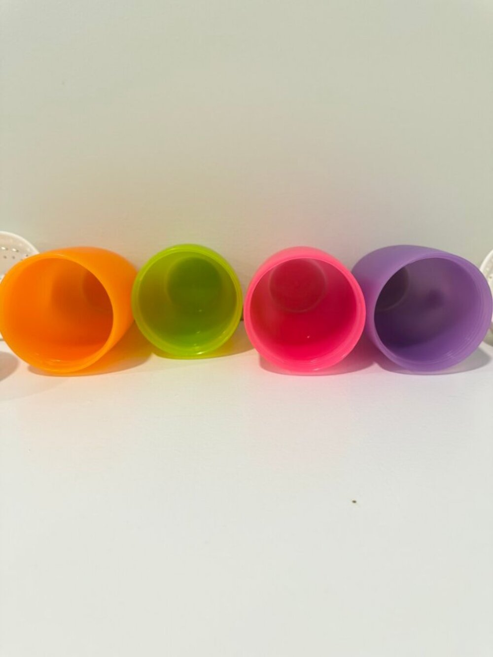 Four Colorful Toddler Sippy Cups with Lids & Removable Inserts